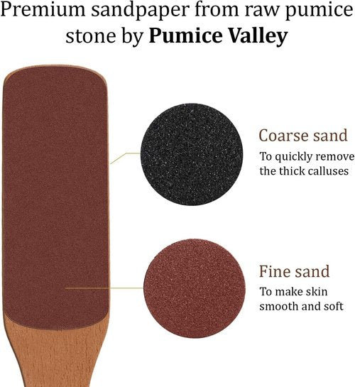 Skiennix Foot File - Double-Sided Pumice Stone Callus Remover for Dry Skin & Cracked Heels