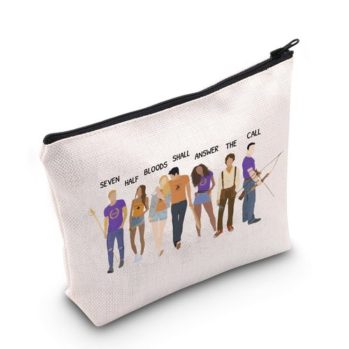 POFULL Book Lover Cosmetic Bag Bookish Gift Seven Half Bloods Shall Answer The Call Makeup Pouch