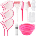 YOOVR 19PCS Hair Bleach Highlighting Kit - Complete Set with Brush, Bowl, Gloves & Frosting Cap for Home Use