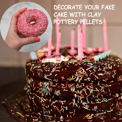 VANJETO 100G Polymer Clay Slices Fake Sprinkles Resin Sprinkles Fake Candy Sprinkles Clay Sprinkles Nail Art Slices Polymer Sprinkles for Nail Art DIY Crafts Cake Dessert Phone Case, Sugar Granules