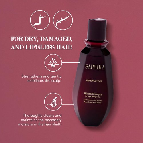 Saphira Dead Sea Minerals Shampoo - Sulfate-Free Hydrating & Nourishing Formula for All Hair Types