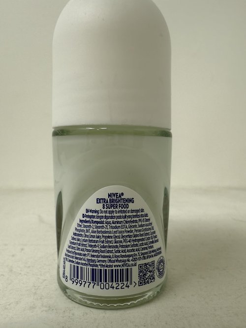 NIVEA Extra Brightening Flavor, Roll-On Deodorant, Alcohol-Free, 48HR Odor Protection, 50ml, 1.69oz, Pack of 3
