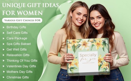 Skiennix Spa Gift Basket - Relaxing Vanilla Coconut Self-Care Set for Women | Perfect for Mother's Day, Birthdays, and Get Well Soon Gifts