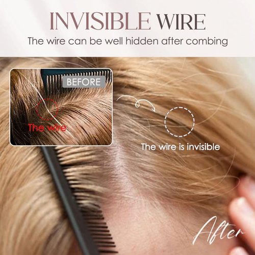 MY-LADY Halo Hair Extensions Real Human Hair for Women Chestnut Brown & Dark Blonde Clip in Remy Hairpiece with Adjustable Invisible Wire 14 Inch 70G