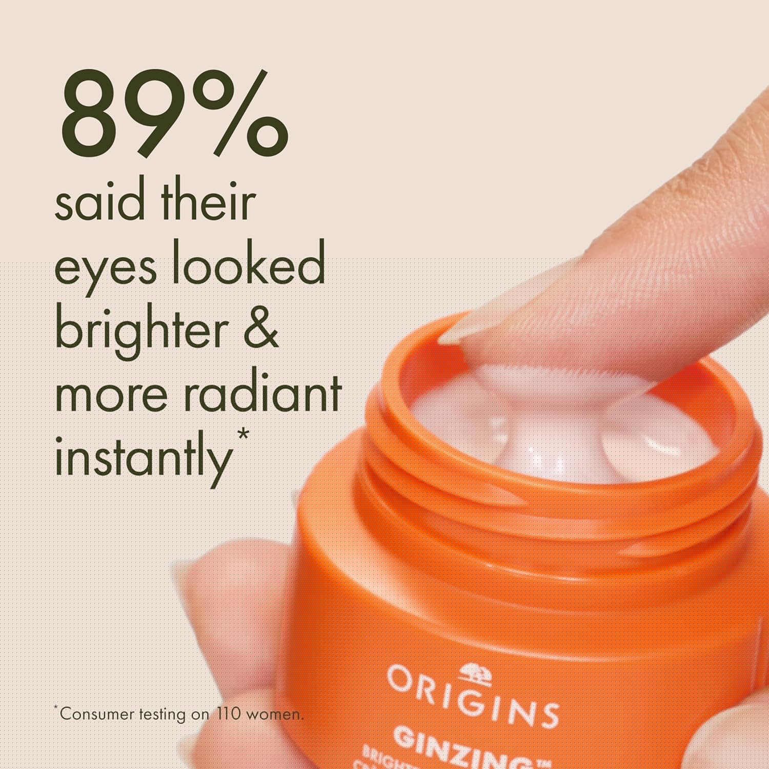 Origins GinZing Brightening Eye Cream - Vitamin C & Niacinamide for Dark Circles | 0.5 Fl Oz