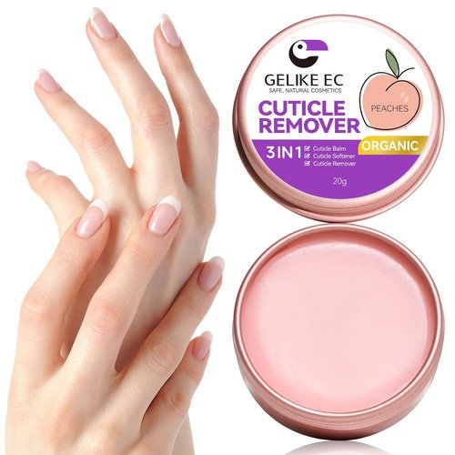 Gelike Cuticle Cream - Organic Moisturizer for Dry, Damaged Cuticles | Professional Nail Repair Balm - Peach Scent