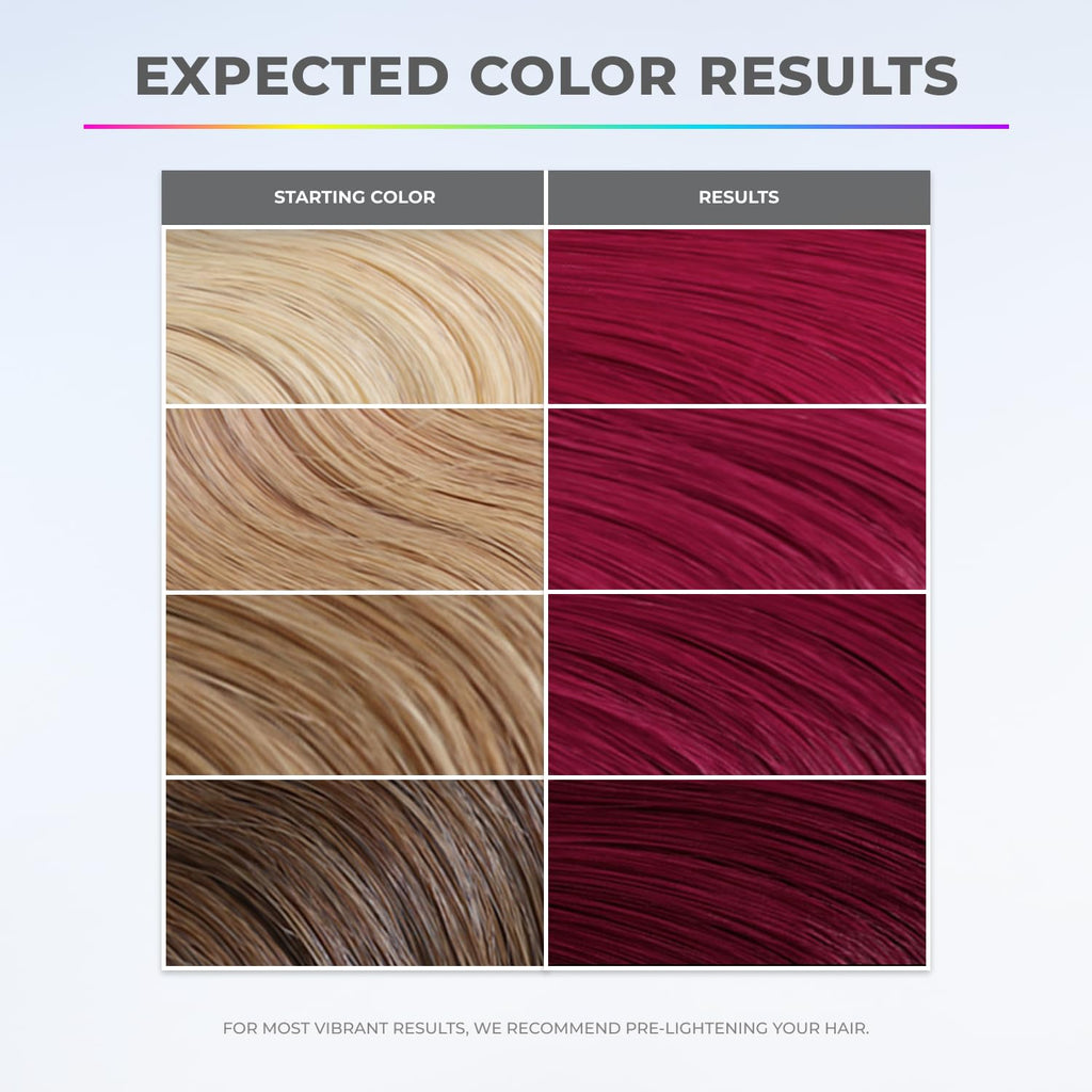 XMONDO Hair Color - Berry Semi-Permanent Color | Vegan Formula with Hyaluronic Acid, 8 Fl Oz