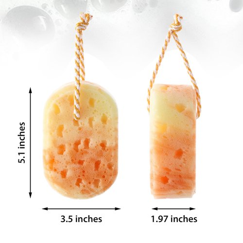 Boao 5 Pieces Soft Bath Sponge Shower Natural Gentle Soothing Body Fiber Exfoliating Shower Sponge Wash Bouquet for Women Men, Random Color (Bright Color)
