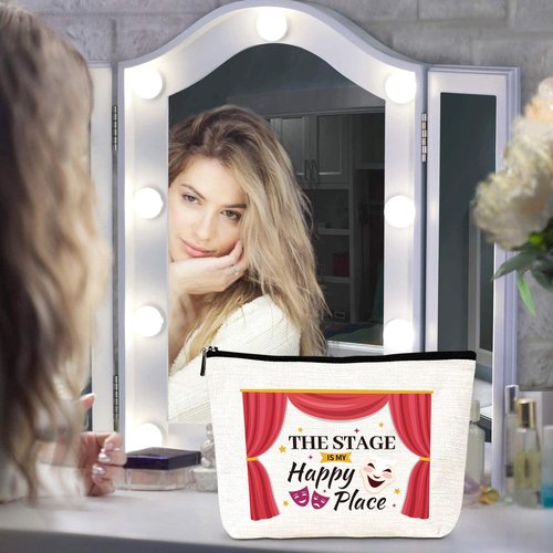 Luvsweets Theater Gifts Makeup Bags - 6Pcs Musical Theater Cosmetic Bags with Zipper, Funny Broaddway Theatre Gifts for Women Theatre Lovers Actors, Birthday Christmas Valentine Mother's Day Presents