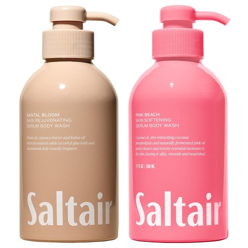 Saltair Body Wash - Moisturizing Luxury Shower Gel with Monoi Oil & Cupuacu Butter | 2-Pack 17oz Pump Bottles