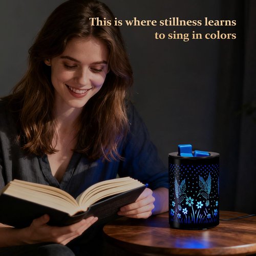 Enaroma Hummingbird Electric Wax Melt Warmer with Timer, 7-Color LED Mood Light – Flameless Scented Wax & Oil Burner lamp, Nature-Inspired