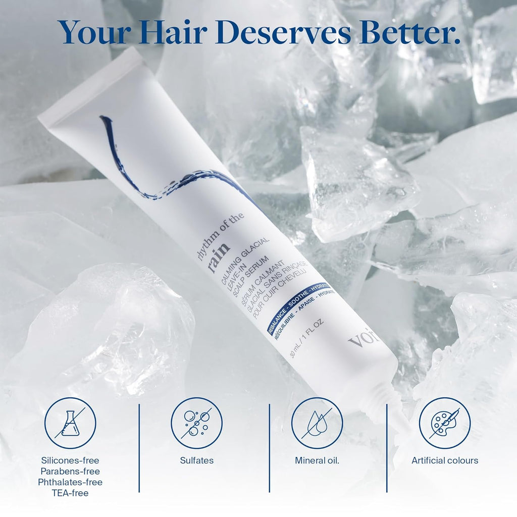 Voir Haircare Scalp Serum - Hydrating & Calming Formula for Dry, Itchy Scalp | 30ml with Canadian Glacial Oceanic Clay