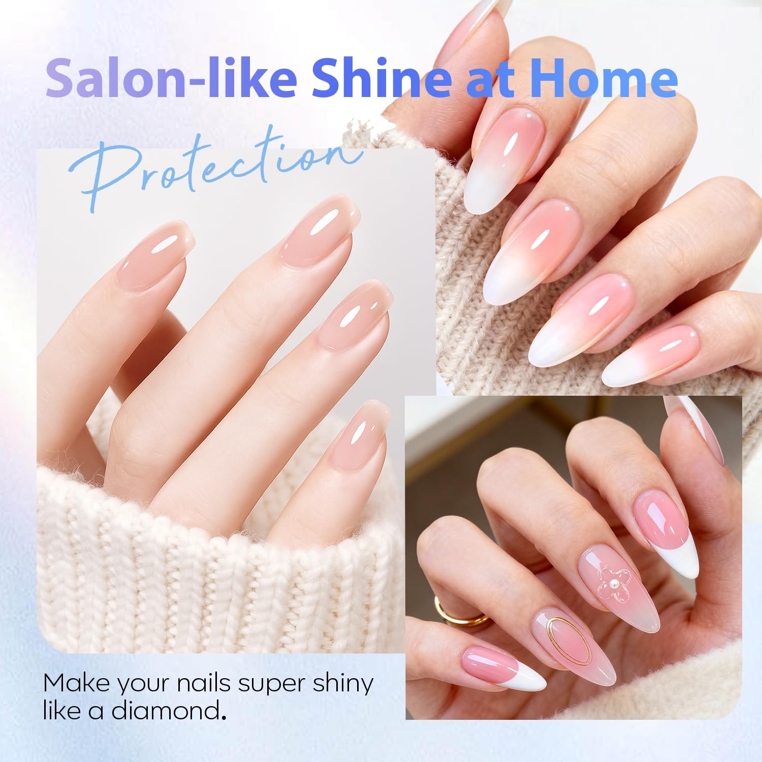AZUREBEAUTY Dip Powder Top Coat - 15 ml for Perfect French Nails | Ideal for DIY Salon Manicure