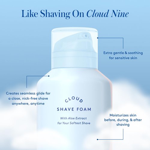 Athena Club Women's Extra Gentle Cloud Shave Foam + 4 Razor Blade Refills, Shaving Gel, Petal Bloom Scent
