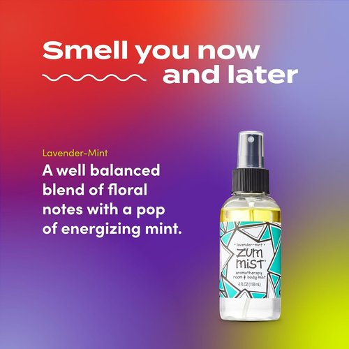 Indigo Wild Zum Mist Room & Body Spray - Aromatherapy Lavender-Mint Essential Oil Spray - 4 fl oz (2 Pack)