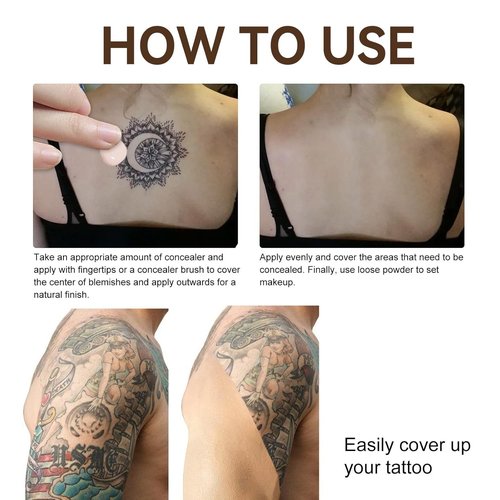 Regine Switzerland Tattoo Cover Up - Waterproof Concealer for Scars & Dark Spots | 2 Pcs Set