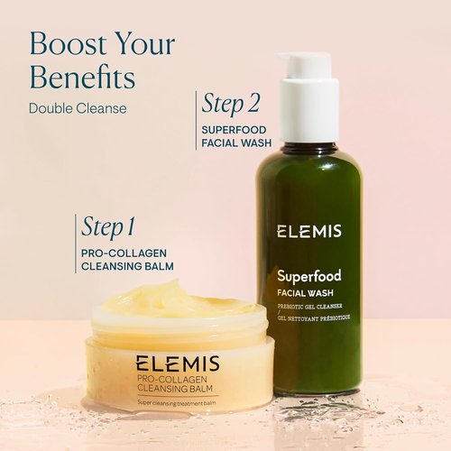 ELEMIS Superfood Facial Wash - Revitalizing Daily Prebiotic Gel Cleanser for Fresh, Glowing Skin