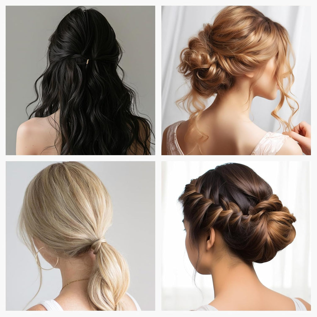 YGQQOY Hair Filler - Hair Padding & Hairpins for Stunning Updos | Black Volume Tool