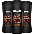 AXE Men's Body Wash, Dark Temptation, 3-Pack, 12H Refreshing Chocolate Scent, 16 Fl Oz Ea