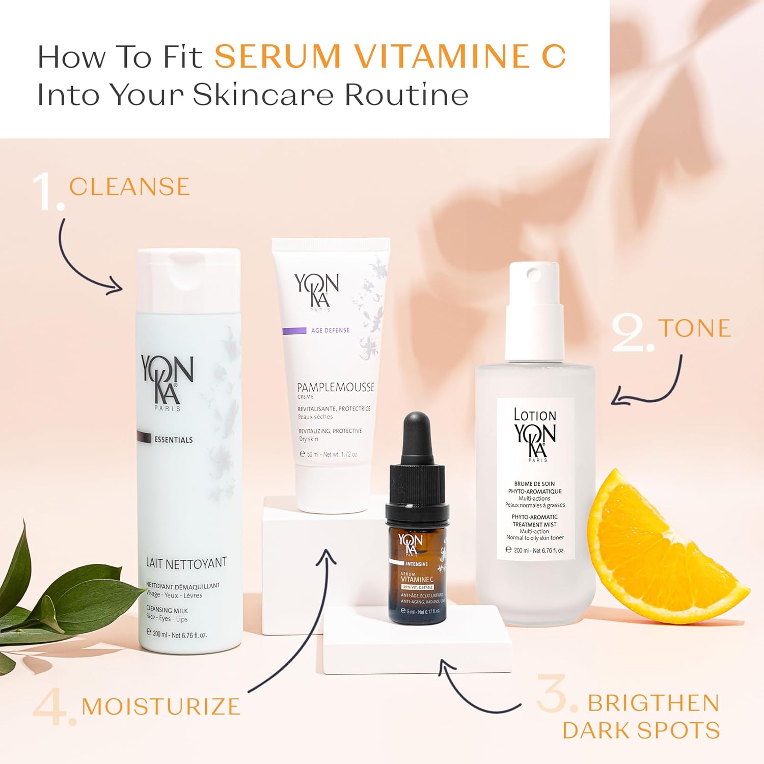 Yon-Ka 20% Vitamin C Serum - Concentrated Anti-Aging Treatment to Even Skin Tone & Boost Collagen | 99% Natural Ingredients