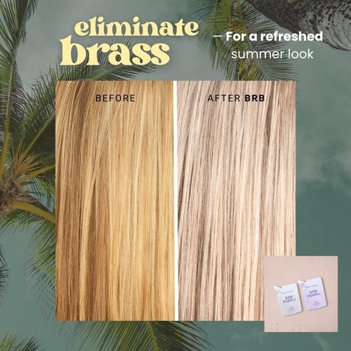 Beachwaver Co. BRB Blonde Purple Shampoo - Travel Size (3 Oz) | Anti-Brass Toning & Moisturizing Formula for Blonde & Grey Hair