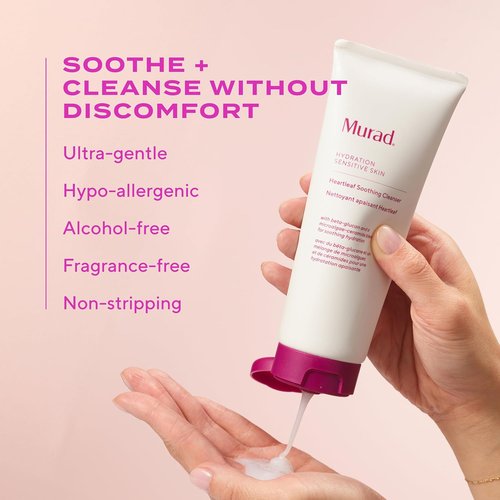Murad Heartleaf Soothing Cleanser - Gentle Face Wash with Fermented Heartleaf & Ceramides for Sensitive Skin - 5 Fl Oz