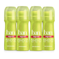 Ban Invisible Roll-on Antiperspirant Deodorant for Women and Men, 24-hour Underarm Odor & Sweat Protection, Regular Scent, 3.5 Oz, Pack of 4