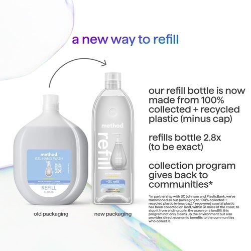Method Gel Hand Soap, Refill, Sweet Water, 34 oz (Packaging May Vary)