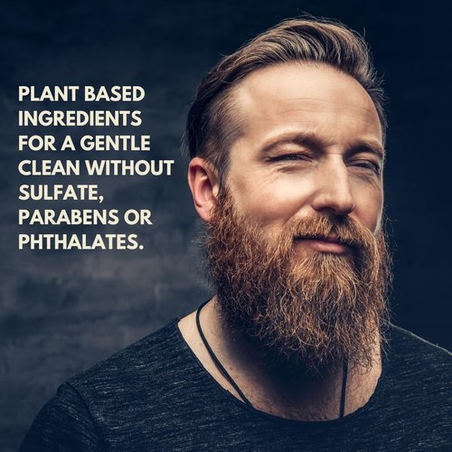 Roosevelt Supply Co. Revitalize Your Beard Natural Beard Shampoo - Sulfate-Free Rosemary & Mint Care, Ideal for Beard Growth, Clean, Healthy Beard. Cruelty Free. 12 FL OZ