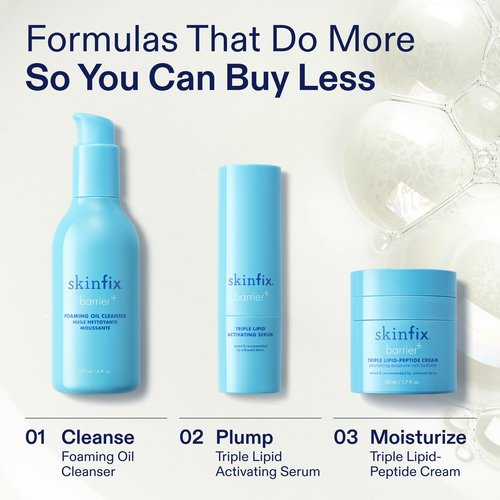 Skinfix Triple Lipid-Peptide Cream Mini - 0.5 oz - Rich Face Moisturizer with Hyaluronic Acid - Hydrates & Restores Dry, Sensitive Skin - Non-Comedogenic, Fragrance Free, Vegan, Cruelty Free
