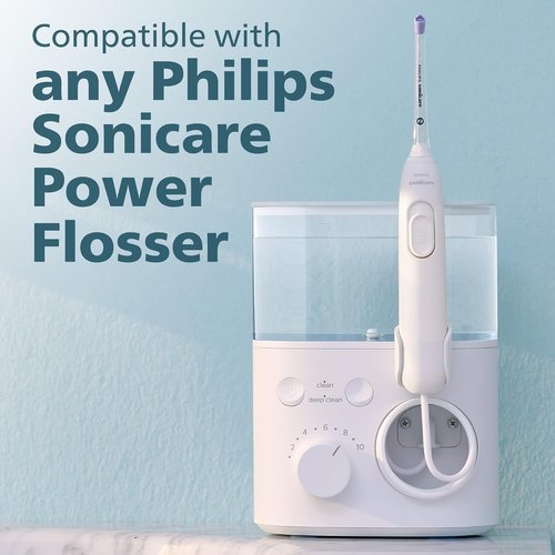 Philips Sonicare Power Flosser Tips - Quad Stream Design, 2-Pack, White HX3062/00