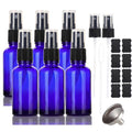 ALIFEIA 1 oz Glass Blue Spray Bottles,Small Empty Fine Mist Refillable Travel Spray Bottle for Cleaning,Perfume,Aromatherapy,Cosmetic Sprays,Hair,Essential Oils with Fine Mist Dispenser（6 Pack）