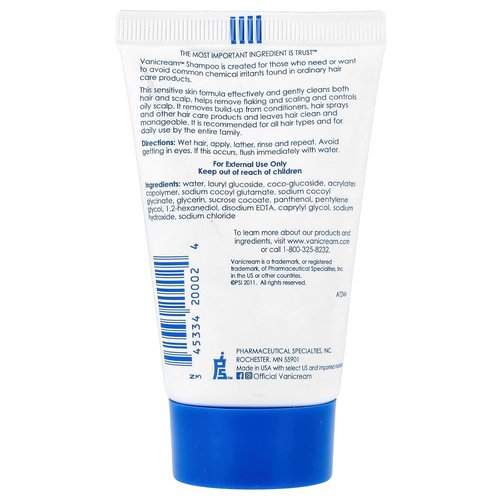 Free & Clear Shampoo - Gentle Formula for Sensitive Scalps | 2 Ounce Travel Size