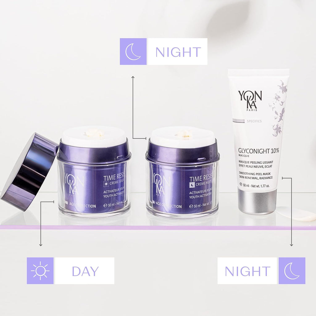 Yonka Time Resist Anti-Aging Cream - Youth Activating Complex for Firming & Wrinkles | 1.76 oz