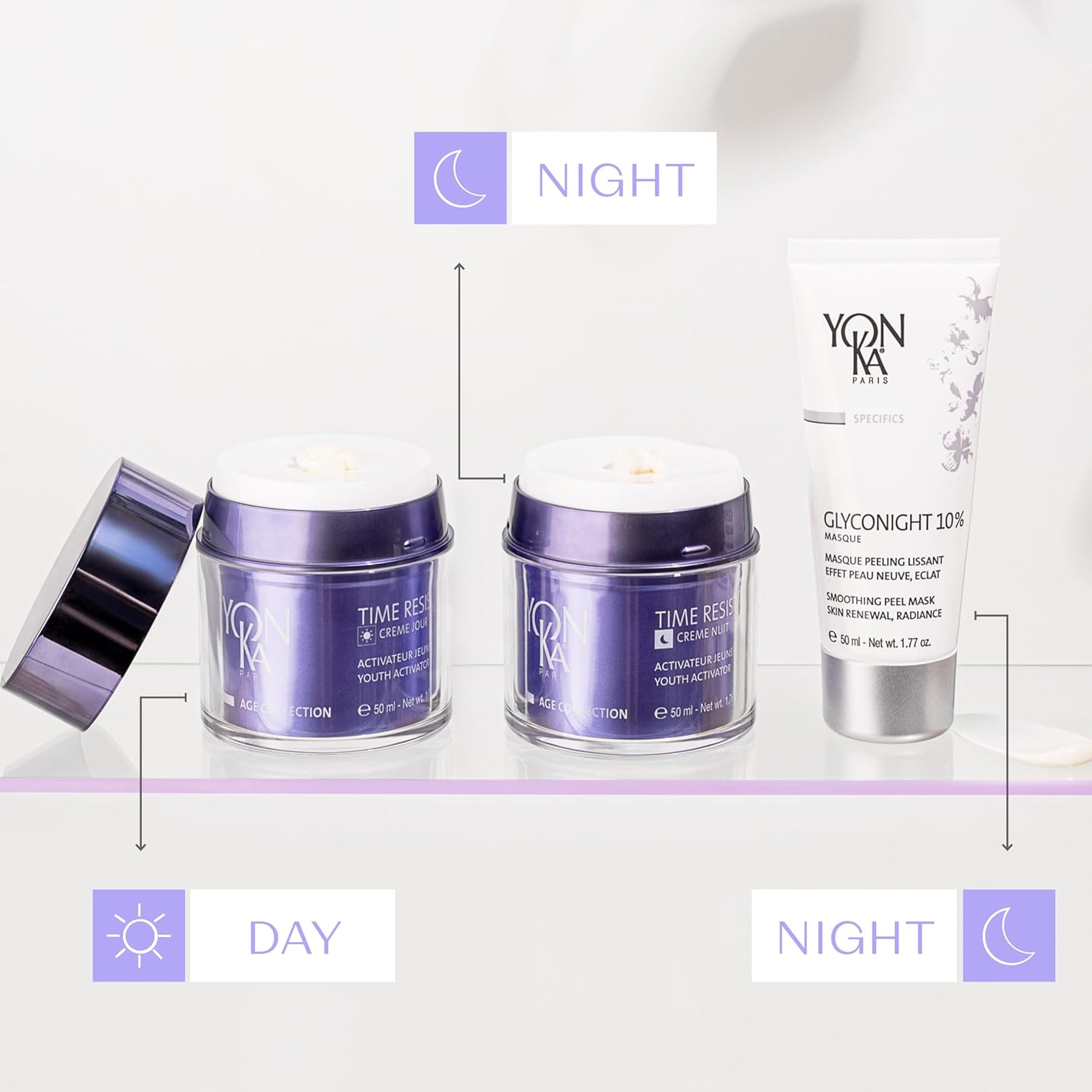 Yonka Time Resist Anti-Aging Cream - Youth Activating Complex for Firming & Wrinkles | 1.76 oz