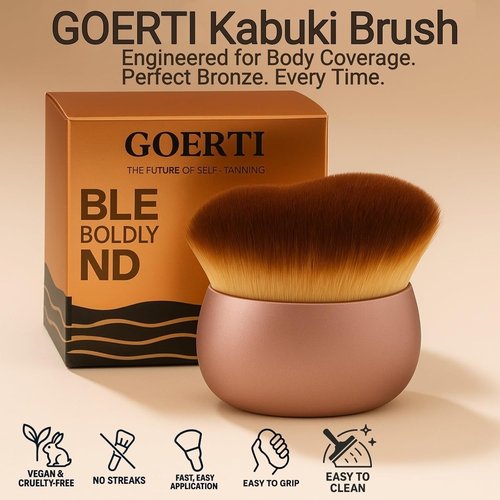 Self Tanner Brush | Extra Large Kabuki Applicator for Streak-Free Sunless Tanning & Body Foundation