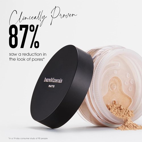 bareMinerals Original Matte Loose Powder Foundation - SPF 15, Sheer-to-Full Coverage, Reduces Shine, Sensitive Skin Friendly