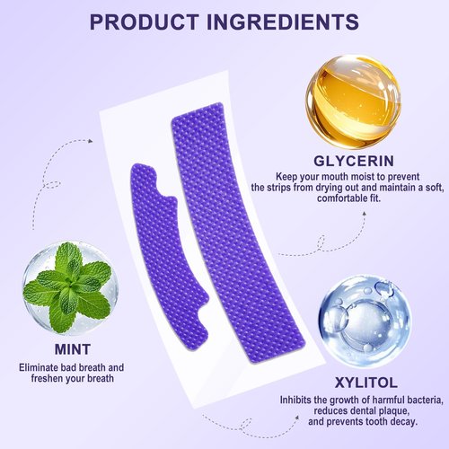 Purple Teeth Whitening Strips -28 Pieces,Say Goodbye to Stains and Bad Breath from Smoking, Alcohol, and Coffee. Suitable for Sensitive Teeth, Create a Beautiful and Confident Smile (14 Pairs, Mint)