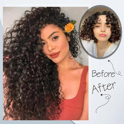 Clip in Hair Extensions Real Human Hair 14 Inch Remy Human Hair Extensions for Women Double Weft Seamless Clip ins Brazilian Deep Wave Curly Human Hair Extensions 8Pcs 100g 20 Clips Dark Brown