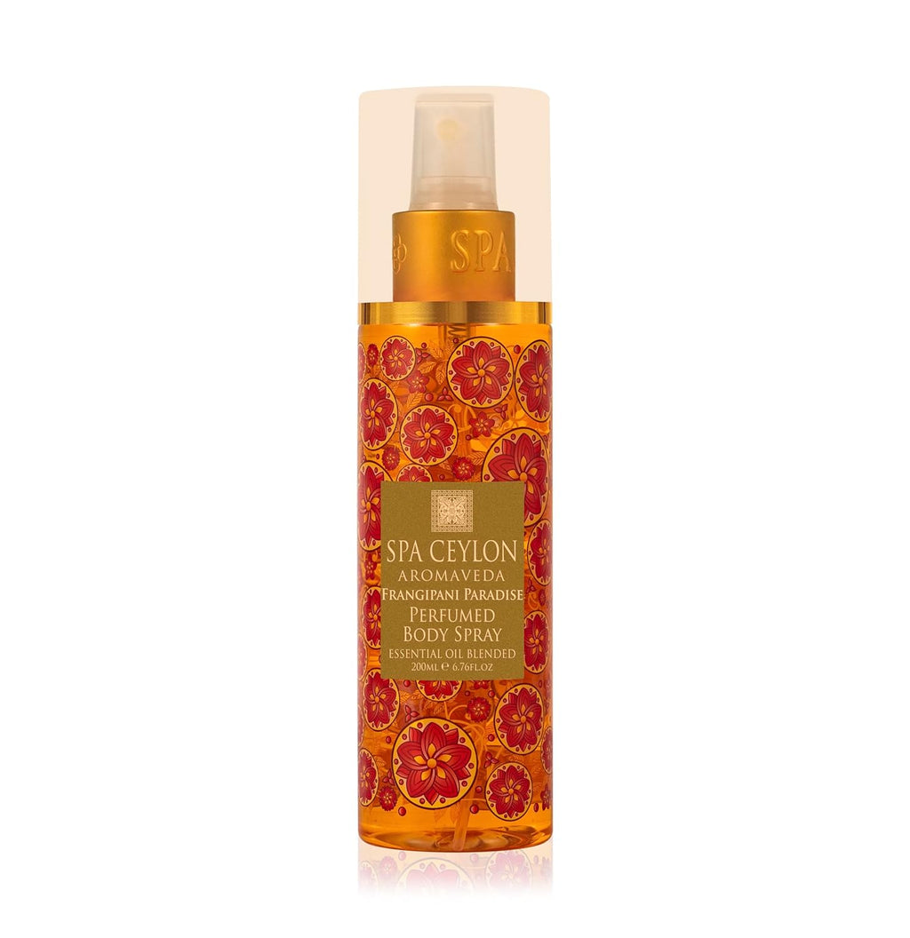 SPA CEYLON Frangipani Paradise Body Spray - Tropical Floral Fragrance Mist with Jasmine | Inviting Women's Perfume