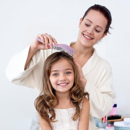 AIMIKE Hemp-Relax Detangler Hair Brush - Eco-Friendly Vented Brush for Wavy & Straight Hair | Soft Bristles for Easy Tangle Removal