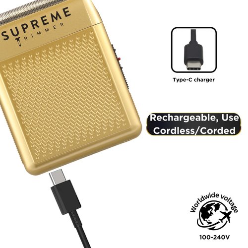 Supreme Trimmer Solo Single Foil Shaver for Pocket | 150 Min Runtime Cordless use, Powerful USB-C Mini Travel Razor for Professional & Home use | STF101