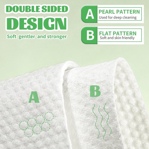 Disposable Face Towel, 200 Count Biodegradable Face Towels, for Washing Soft Cotton Dry Wipes Facial Cloths Towelettes for Washing and Drying, Facial Tissue for Cleansing
