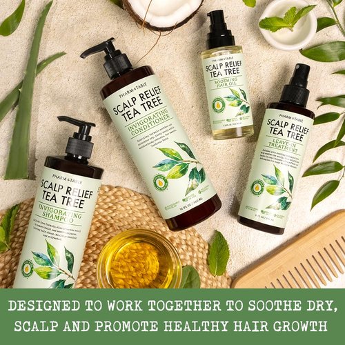 PHARM TO TABLE Tea Tree Conditioner - Soothing Scalp Relief & Hair Detangler, 16.2oz