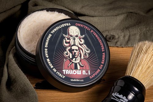The Goodfellas’ Smile TALLOW N.1 (Floral & Wood) Italian Shaving Soap – Rich Tallow Croap for Thick Brush Lather, Wet Shaving & Classic Grooming Rituals