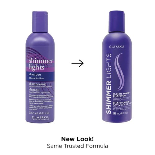 Clairol Professional Shimmer Lights Purple Shampoo - Neutralizes Brass & Yellow Tones | For Blonde, Silver & Gray Hair