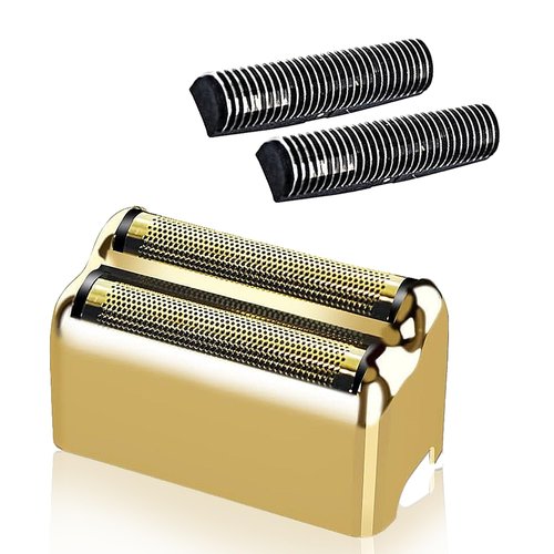 1 pack Professional Replacement Foil and Cutters for BaBylissPRO Barberology Double Foil Shaver, Compatible with BaBylissPRO Barberology FXFS2 Shaver，Gold