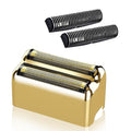1 pack Professional Replacement Foil and Cutters for BaBylissPRO Barberology Double Foil Shaver, Compatible with BaBylissPRO Barberology FXFS2 Shaver，Gold