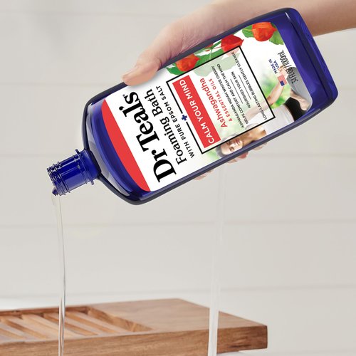 Dr Teal's Foaming Bath with Pure Epsom Salt, Ashwagandha, 34 fl oz (Pack of 4)