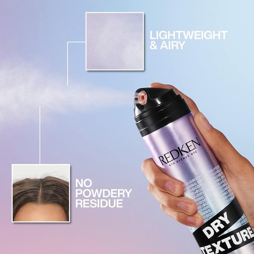 Redken Dry Texture Hairspray - Lightweight Volumizing Spray for All Hair Types | Medium Hold, Beachy Texture